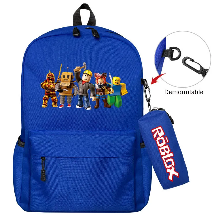 Roblox Inspired 2-in-1 Backpack & Pencil Case Set – Large Capacity Travel School Bag with Detachable Pouch, Lightweight Bookbag for Students, Gamers & Travelers